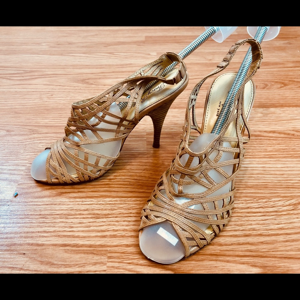 Tracy Reese Open Toe Nude Heels